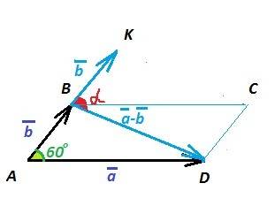 Дано: |а|=4; |b|=1; угол между векторами а и b равен 60°. найдите cos a, a-угол между векторами а -