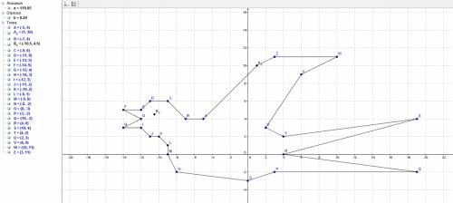 Что бы получилась ласточка (-5; 4), (-7; 4), (-9; 6), (-11; 6), (-12; 5), (-14; 5), (-12; 4), (-14;