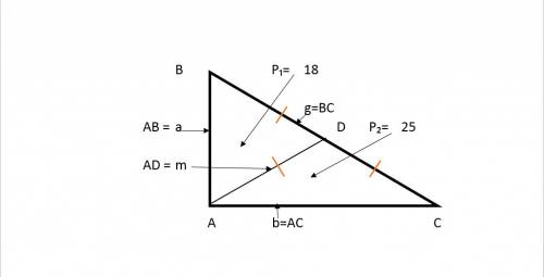 Медиана, проведенная к гипотенузе прямоугольного треугольника разбивает его на 2 треугольника. перим