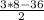 \frac{3*8-36}{2}