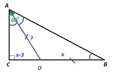 Втреугольнике abc известно,что угол c равен 90 градусам,угол bac равен 60 градусам ,отрезок ad-биссе