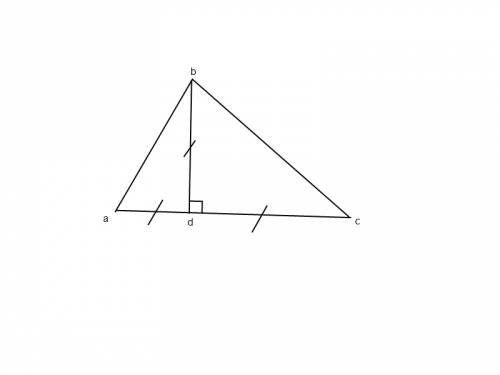 Дан треугольник abc. через его вершину b проходит медиана bd. bd=ad=dc. найти угол abc.