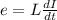 e= L\frac{dI}{dt}