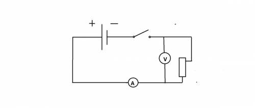 Можно схему электрической цепи, состоящую из вольтметра, амперметра, реостата, ключа, источника тока