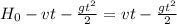 H_0-vt-\frac{gt^2}{2}=vt-\frac{gt^2}{2}