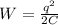 W=\frac{q^2}{2C}