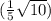( \frac{1}{5} \sqrt{10} )