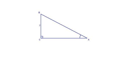 Втреугольнике авс угол с равен 90 градусам,вс равен 7,sina=0.5.найти ав
