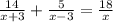 \frac{14}{x+3}+\frac{5}{x-3}=\frac{18}{x}