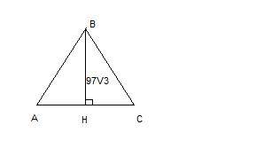 Высота равностороннего треугольника равна 97√3 найдите его периметр