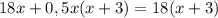 18x+0,5x(x+3)=18(x+3)