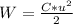 W= \frac{C* u^{2} }{2}