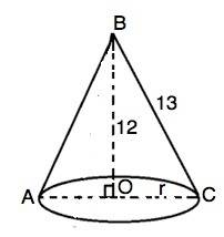 Высота конуса равна 12 см а его образующая равна 13 см найдите площадь полной поверхности конуса.