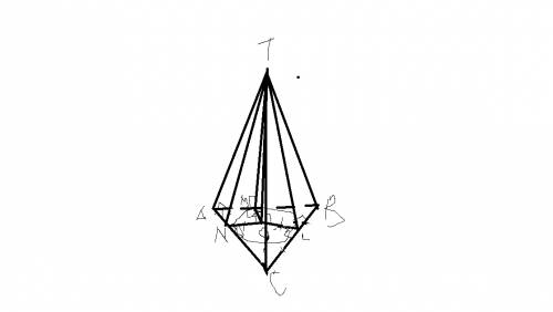 Стороны основания треугольной пирамиды равны 10см,10см,и 12см.высоты боковых граней равны 5 корень и
