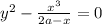 y^2-\frac{x^3}{2a-x} =0