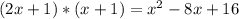 (2x+1)*(x+1)=x^2-8x+16