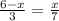 \frac{6-x}{3} = \frac{x}{7}