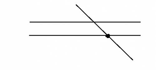 Начертите две параллельные прямые. через точку, лежащую на одной из этих прямых, проведите прямую, п