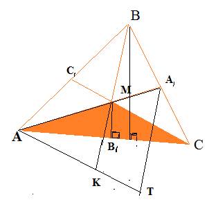 Медыани трикутника дорывнюють 3,4,5 см.найти площу цього трикутника.