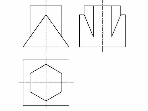 Построить 3 проекцию (вид слева) можно без размеров,примерно как это будет выглядеть