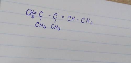 Напишите структурную формулу вещества 2,3 диметилпентадиен 1,3