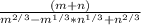 \frac{(m+n)}{m^{2/3}-m^{1/3}*n^{1/3}+n^{2/3}}