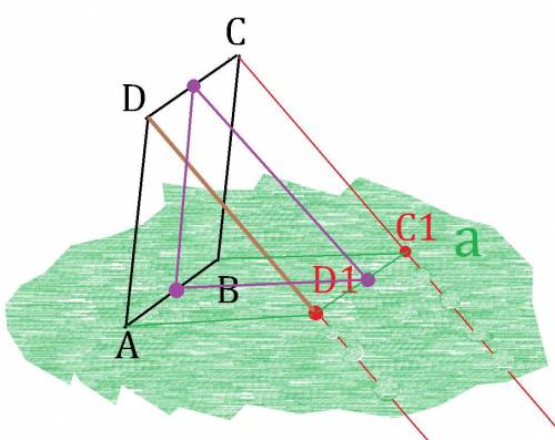 Сторона ab параллелограмма abcd лежит в плоскости a , через вершины c и d проведены две параллельные