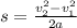 s= \frac{v_2^2-v_1^2}{2a}