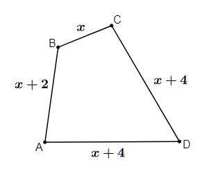 Найдите сторону bc четырехугольника abcd, если его периметр равен 22 см, сторона ab на 2 см больше с