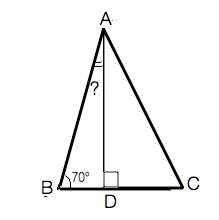 Втреугольнике abc угол b равен 70 градусов.из вершины угла aпроведена высота ad.найдите углы образов