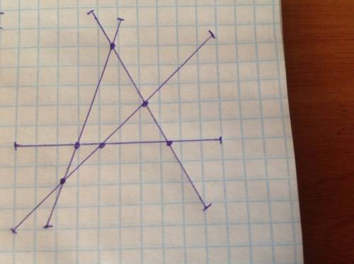 Можно ли расположить 6 точек на 4 отрезках, не лежащих на одной прямой, так, чтобы каждому отрезку п