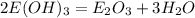 2E(OH)_3 = E_2O_3 + 3H_2O