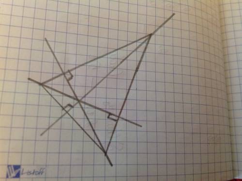 Через каждую вершину треугольника проведите прямую, перпендикулярную прямой, на которой лежит против