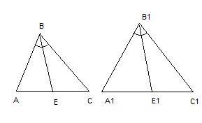 Доказать , что отношение биссектрис подобных треугольников равна коефеценту подобия. словами объясни