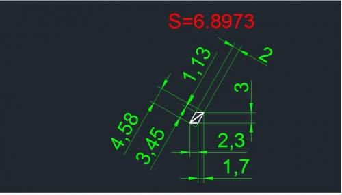 Найдите площадь параллелограмма, если его большая диагональ равна 5, а высоты равны 2 и 3.