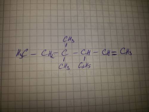 Составьте формулу: 4,4-диметил-3-этилгексен-1