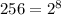 256= 2^{8}