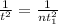 \frac{1}{t ^{2} }=\frac{1}{nt _{1}^{2} }