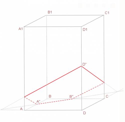 Изобразите параллелепипед abcda1b1c1d1 и постройте его сечения плоскостью,проходящей через точки m,n