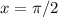 x= \pi /2