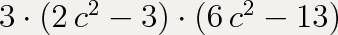 Решить уравнение по : 36c⁴-132c²+117