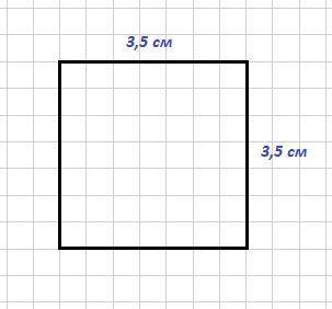 Начертить квадрат с длиной стороны 3см5мм вычислить его периметр и записать результат в дациметры и