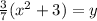 \frac{3}{7}(x^{2}+3)=y