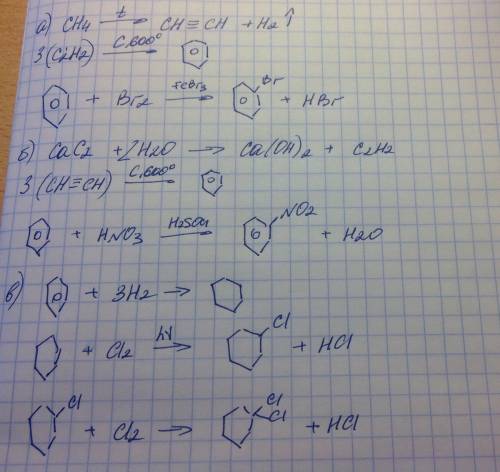 Составьте уравнение реакции , с которых можно осуществить цепочки условия их а)метан - ацетилен - бе