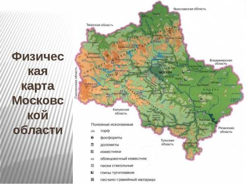 Основные сведения о поверхности московской области