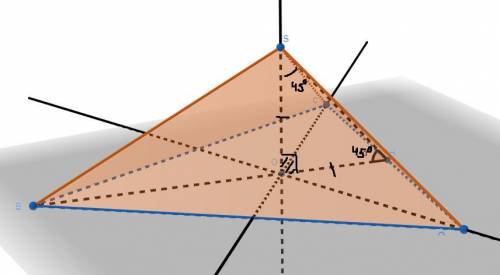 Восновании треугольной пирамиды лежит равнобедренный треугольник с основанием 34 дм и боковой сторон
