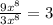 \frac{9 x^{8} }{3 x^{8} } = 3