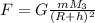 F=G \frac{mM_3}{(R+h)^2}