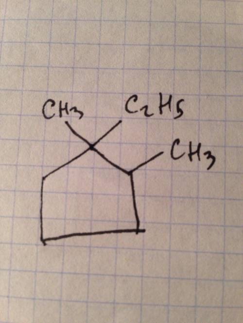 1,2-диметил-1-этилциклопентан структурная формула