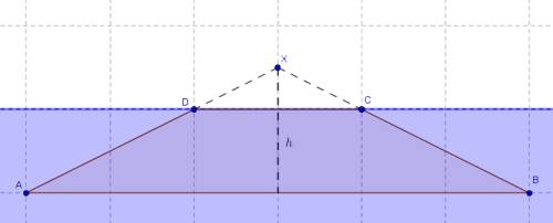 Вычислить силу давления воды на вертикальную площадку, имеющую форму равнобедренной трапеции с основ